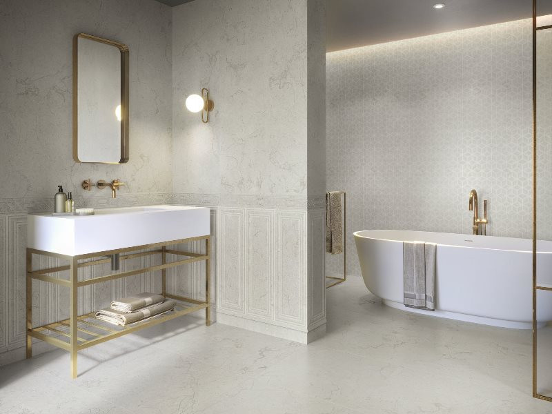 APE Ceramica Limestone A037956 Cenefa Cream 10х25