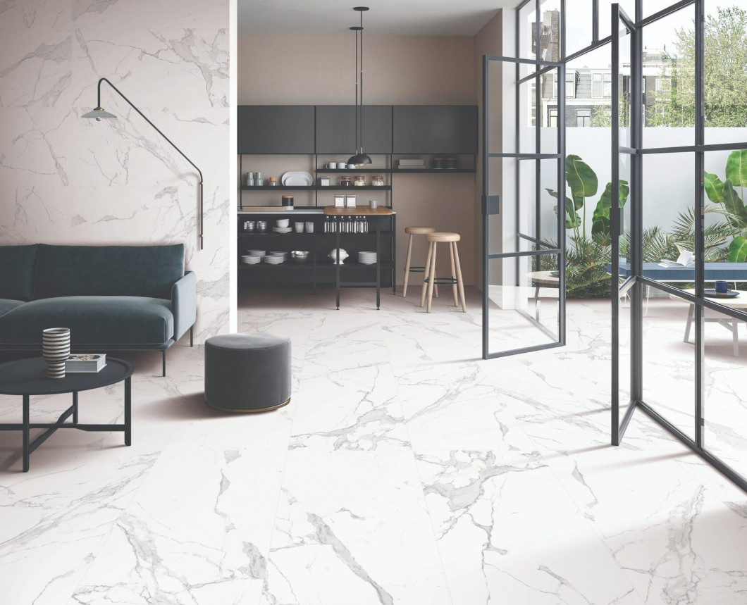 Arcadia Ceramica Paradise Statuario CR4003-A 60х120 белый матовый под мрамор, 4 принта