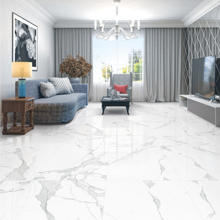 Arcadia Ceramica Paradise Statuario CR4003-A 60х120 белый матовый под мрамор, 4 принта