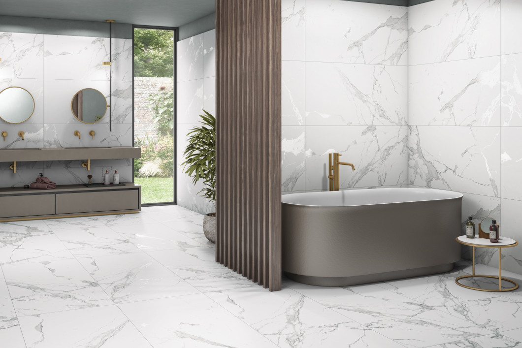 Arcadia Ceramica Paradise Statuario CR4003-A 60х120 белый матовый под мрамор, 4 принта