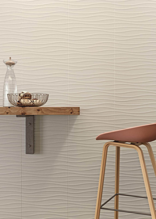 Marazzi Italy Neutral M01P White Struttura Tide 3D 25х38