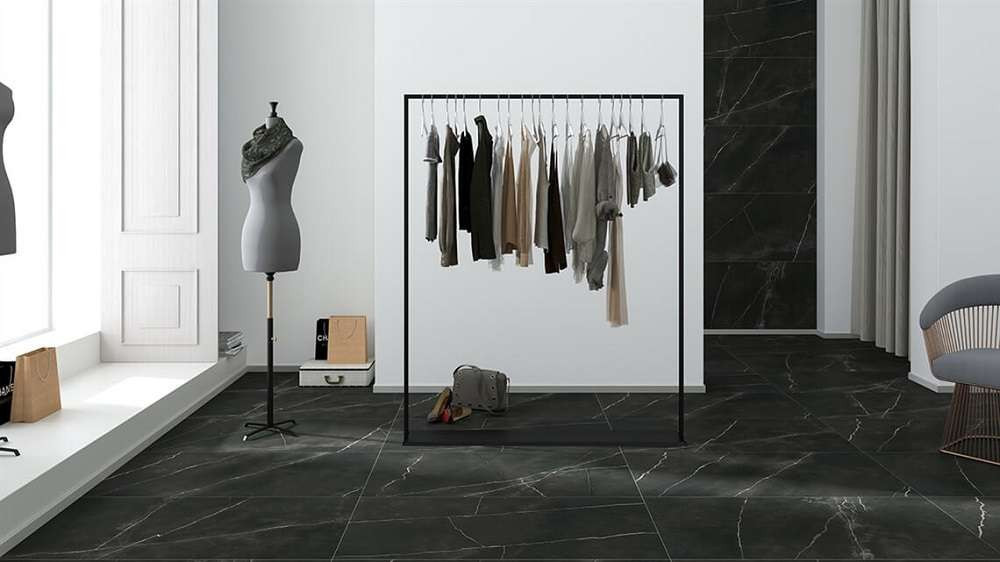 Yurtbay Quasar Seramik Mat Black Rect. Por. Tile 60х120