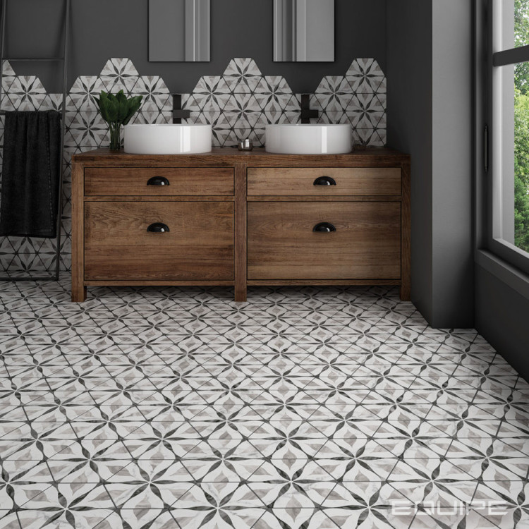 Equipe Bardiglio Hexagon Decor Geo (несколько вариантов паттерна) 17,5x20