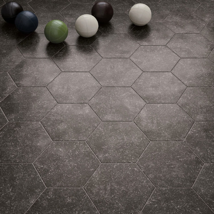 Equipe Coralstone Hexagon Melange Grey (6 вариантов паттерна) 25,4х29,2
