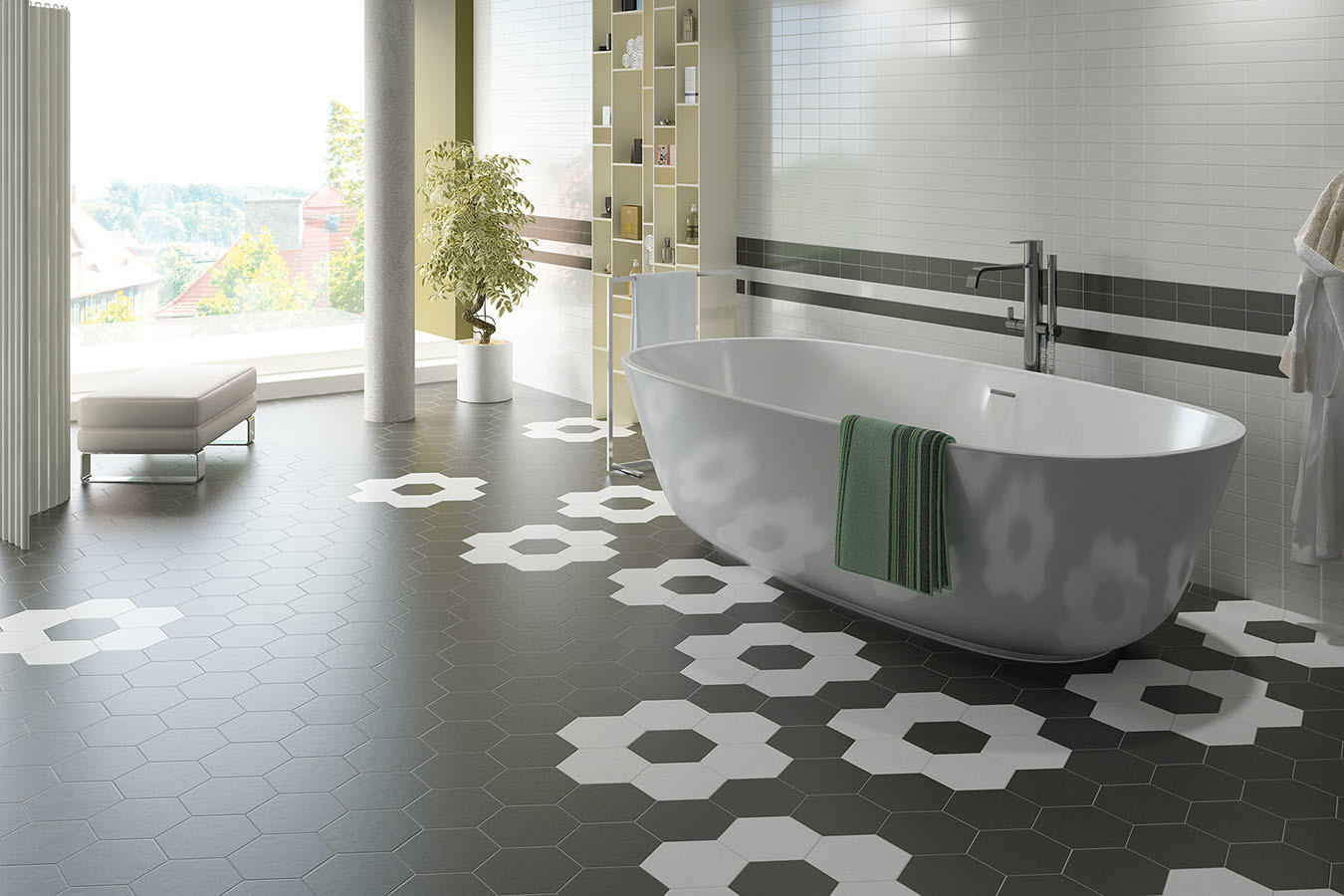 Equipe Hexatile Nature BW 17.5x20