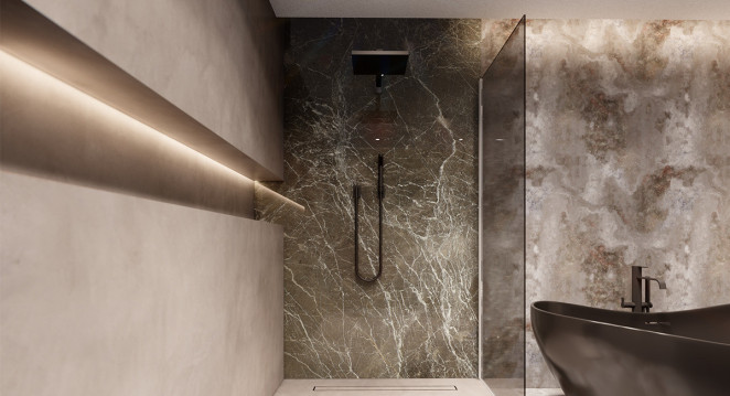 Venezia Stone Мрамор Olive Emperador 20Mm