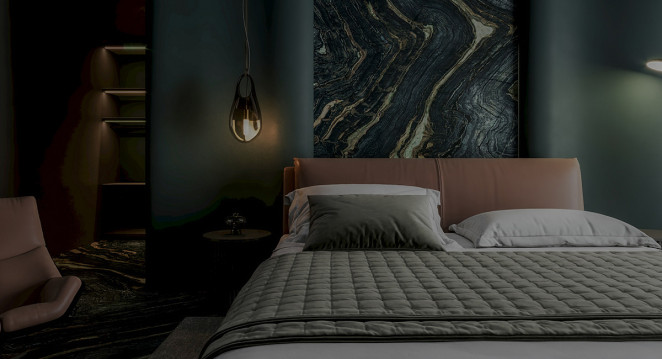Venezia Stone Мрамор Silver Wave Brown Leather 20Mm