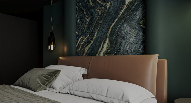 Venezia Stone Мрамор Silver Wave Brown Leather 20Mm
