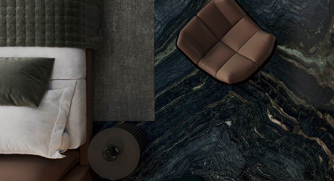 Venezia Stone Мрамор Silver Wave Brown Leather 20Mm