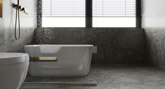 Venezia Stone Мрамор Ceppo Verde Leather 20Mm