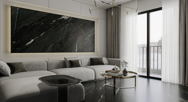Venezia Stone Кварцит Black Tempest Crystal Leather 20Mm