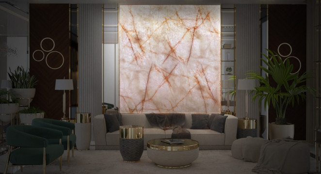 Venezia Stone Кварцит Cristallo Pink Top 20Mm