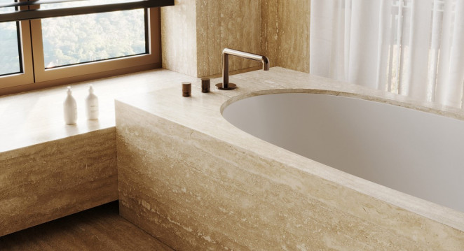 Venezia Stone VEIN CUT Травертин Travertine Classic Light Vein Cut 600X300 20Mm