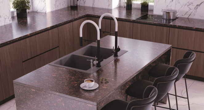 Venezia Stone Гранит Tan Brown Полоса Термообработка 30Mm