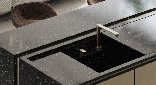 Venezia Stone Гранит Black Galaxy 600X300 18Mm