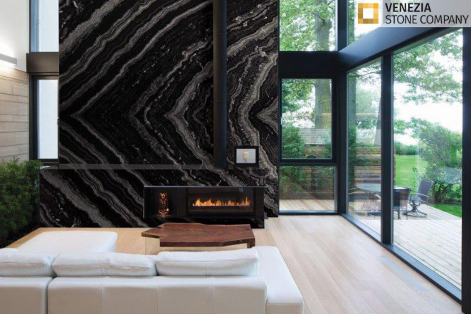 Venezia Stone Гранит Black River Leather 20Mm