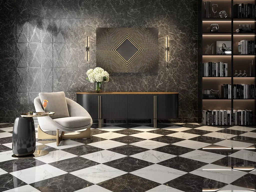 Kerama Marazzi Коррер Белый Лаппатированный Обрезной 50.2х50.2