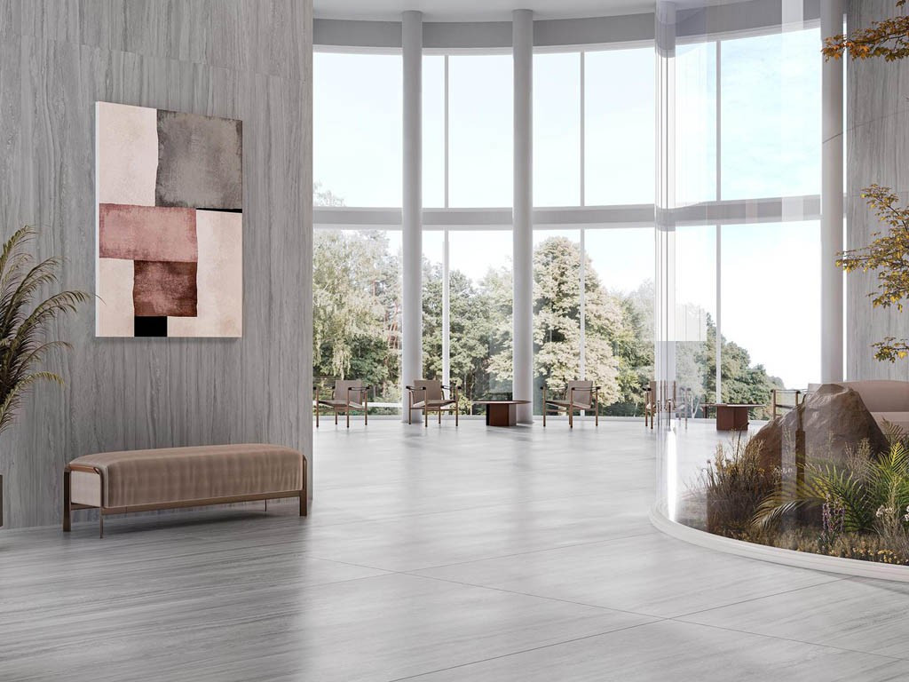 Kerama Marazzi Нестос Серый Светлый Обрезной 119.5x320x0.6