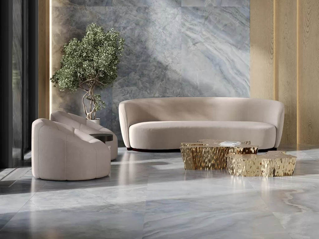 Kerama Marazzi Ониче Серый Лаппатированный Обрезной 119.5x238.5
