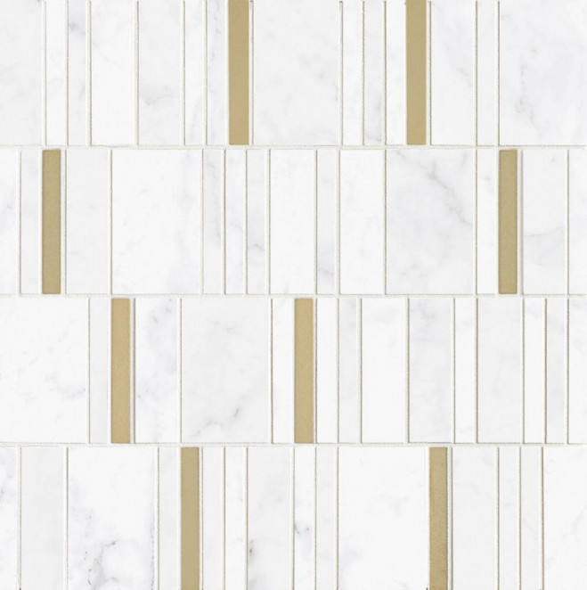 Marazzi Italy Allmarble Wall Altissimo Mosaico Barcode Lux 40X40 8мм