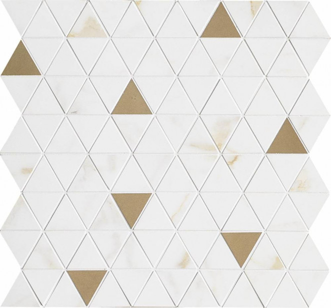 Marazzi Italy Allmarble Wall Golden White Sat.Mosaico Tria 40X43 8мм