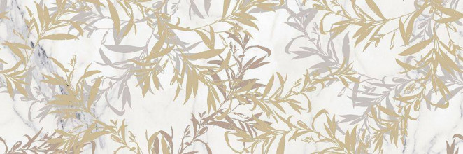 Marazzi Italy Allmarble Wall Statuario Satin Decoro Foliage 80X120 8мм