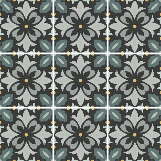 APE Ceramica Dahlia Daisy Night 15x15