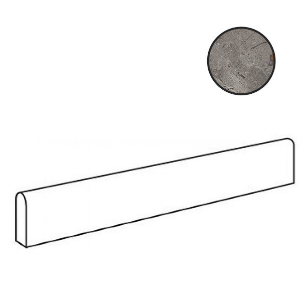 Cerdomus Karnis Charcoal Battiscopa Matt 97446, 4,8х120