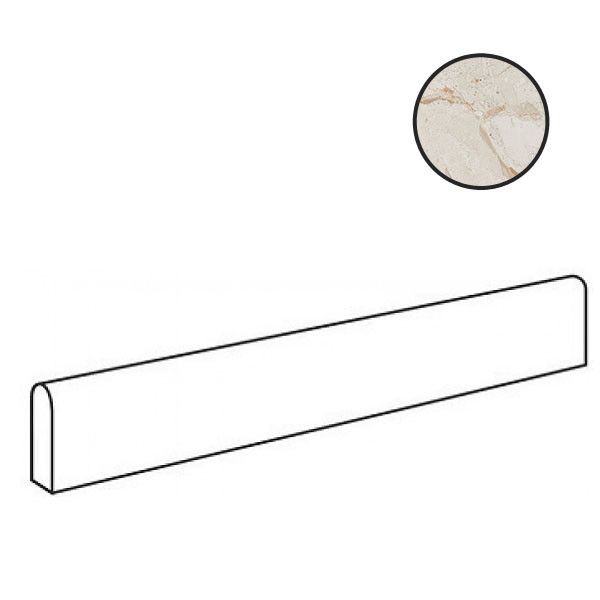 Cerdomus Karnis Ivory Battiscopa Levigato 97453, 4,8х120