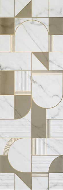 Marazzi Italy Allmarble Декор Wall Golden White Satin Decoro Club 40x120