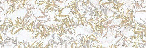 Marazzi Italy Allmarble Декор Wall Golden White Satin Decoro Foliage 80x120