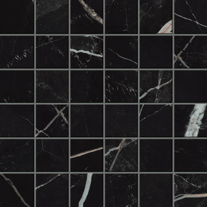 Atlas Concorde Russia Empire Calacatta Black Mosaic Lap 30x30