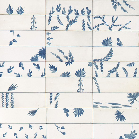 Marazzi Italy Rice M96T Bianco dec Leaf Lux 5х15