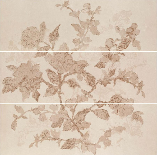 Marazzi Italy Stone Art Dec Bloom Ivory Set 3 Pcs 120x120