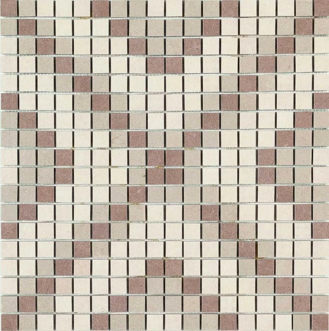 Marazzi Italy Stone Art Mosaico Ivory/Taupe 40x40