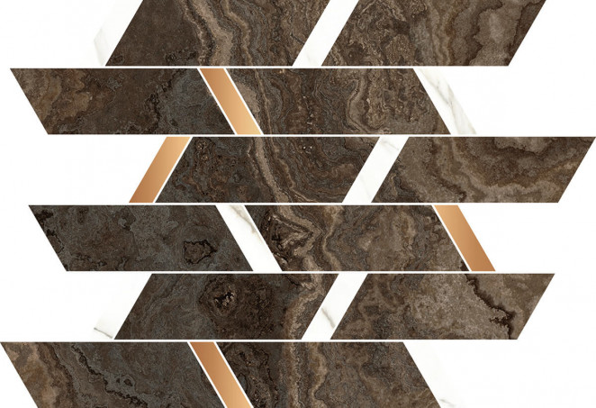 Naxos Rhapsody Mosaic Brick Brown 30x32