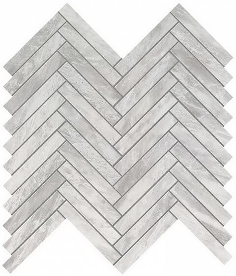 Atlas Concorde Marvel Stone Bardiglio Grey Herringbone Wall 30x30,5