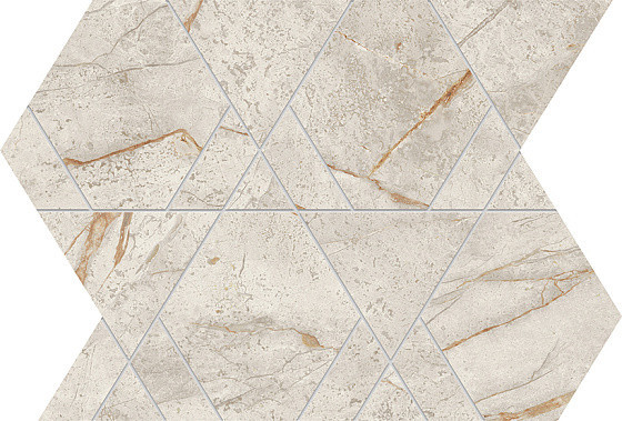 Atlas Concorde Marvel Diva Керамогранит White Everest Mosaico Triangle Lappato