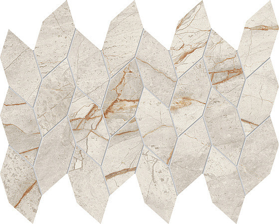 Atlas Concorde Marvel Diva Керамогранит White Everest Mosaico Twist Lappato