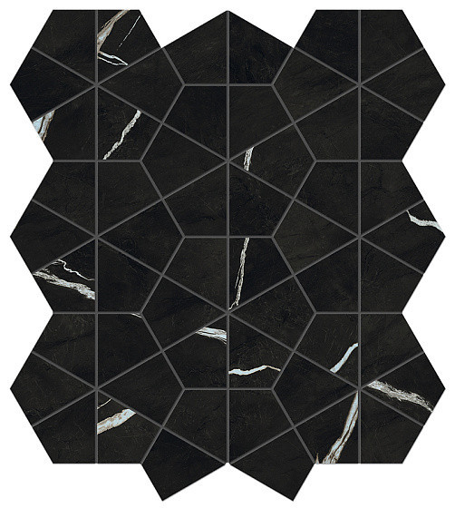 Atlas Concorde Marvel Meraviglia Керамогранит MERAVIGLIA Black Origin Hexagon Lappato