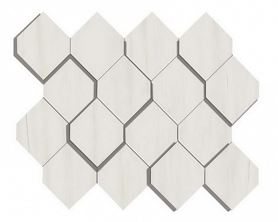 Atlas Concorde Marvel Stone Marvel Bianco Dol. Mosaico Esagono 3D