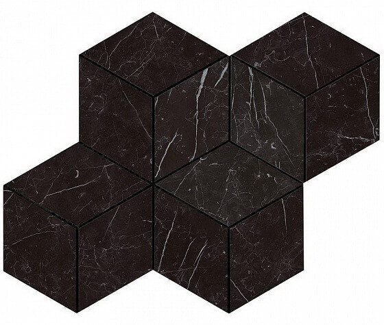 Atlas Concorde Marvel Stone Marvel Nero Marquina Mosaico Esag. Lapp.