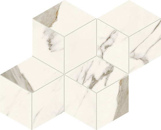 Atlas Concorde Marvel X Керамогранит Calacatta Sublime Mosaico Esagono Silk