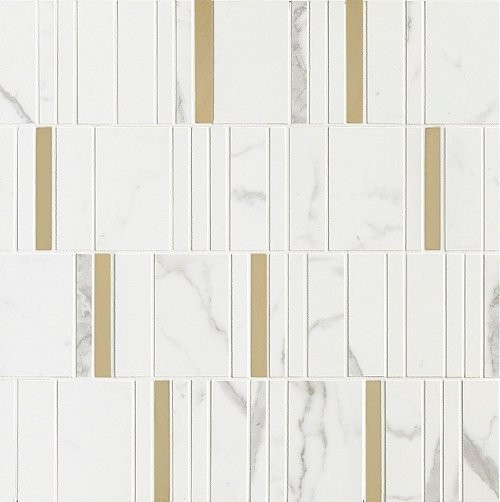Marazzi Italy Allmarble Wall Statuario Mosaico Barcode Lux 40х40