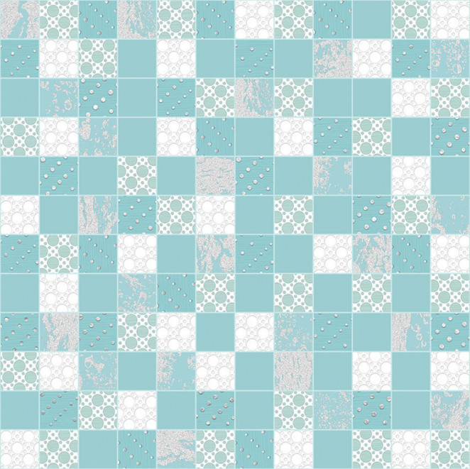 AltaCera Rainfall Mosaic Aquamarine 30.5x30.5