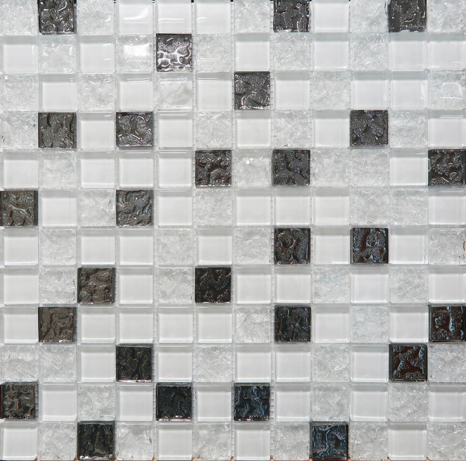 AltaCera Bella Mosaic Glass White 30x30