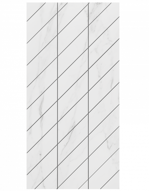 Ametis Supreme Фальшмозаика SM01 Corner 30x60x10 матовая (правый) белая