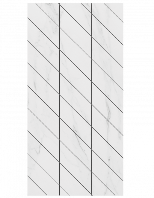 Ametis Supreme Фальшмозаика SM01 Corner 30x60x10 полированная. (левый) белая