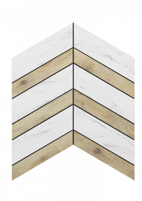 Ametis Supreme SM01/SI01 Chevron 37,5x29x10 матовая белая
