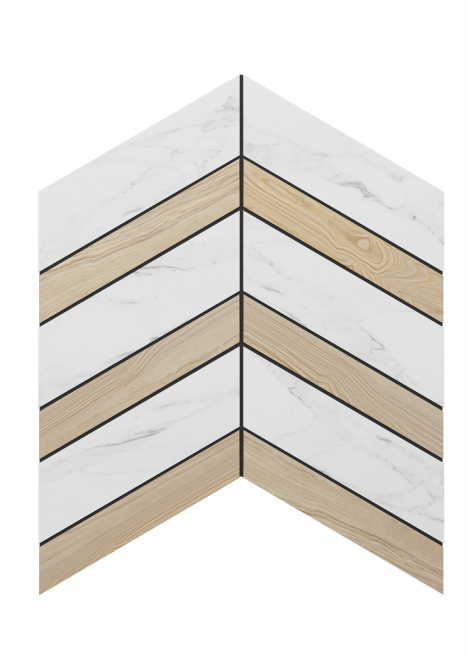 Ametis Supreme SM01/SI03 Chevron 37,5x29x10 матовая белая